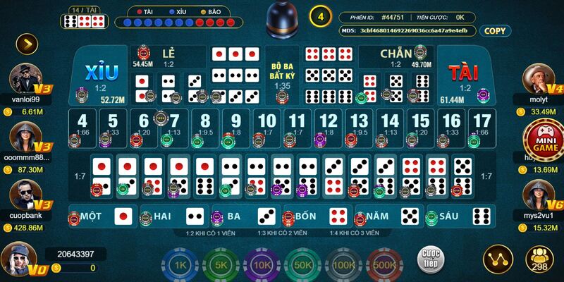 Hình ảnh 68 Game Bài tài xỉu sảnh rồng (Sicbo)