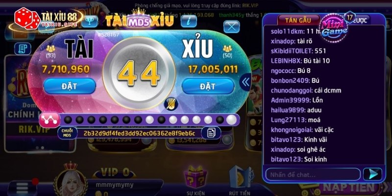 Hình ảnh Tài Xỉu RIKVIP MD5