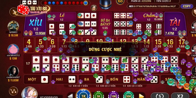 Hướng dẫn các bước tham gia chơi tài xỉu Sicbo